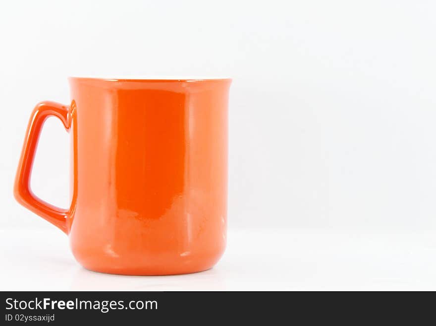 Orange coffee cup