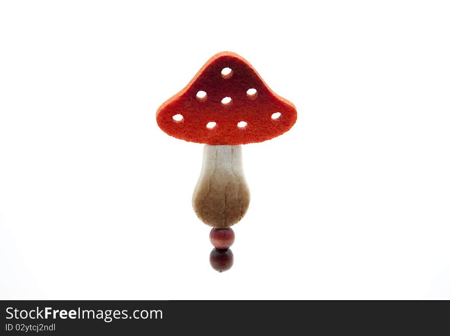 Fly agaric cut of felt