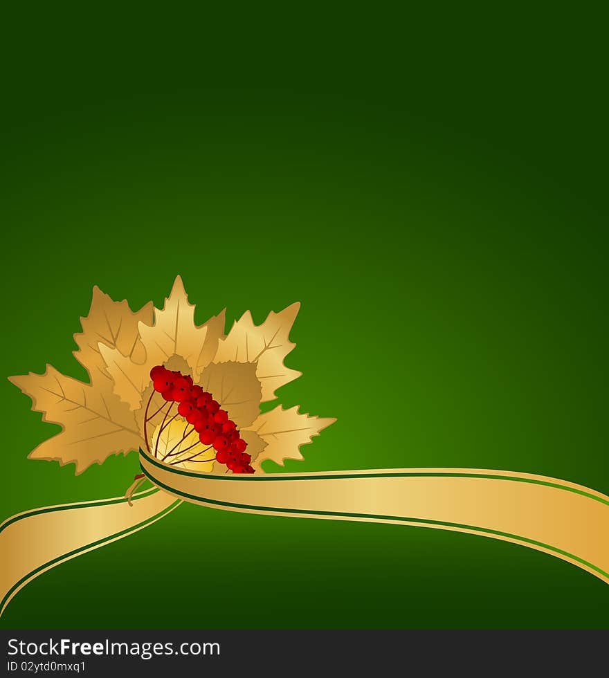 Background with autumnal leaves for design. Background with autumnal leaves for design