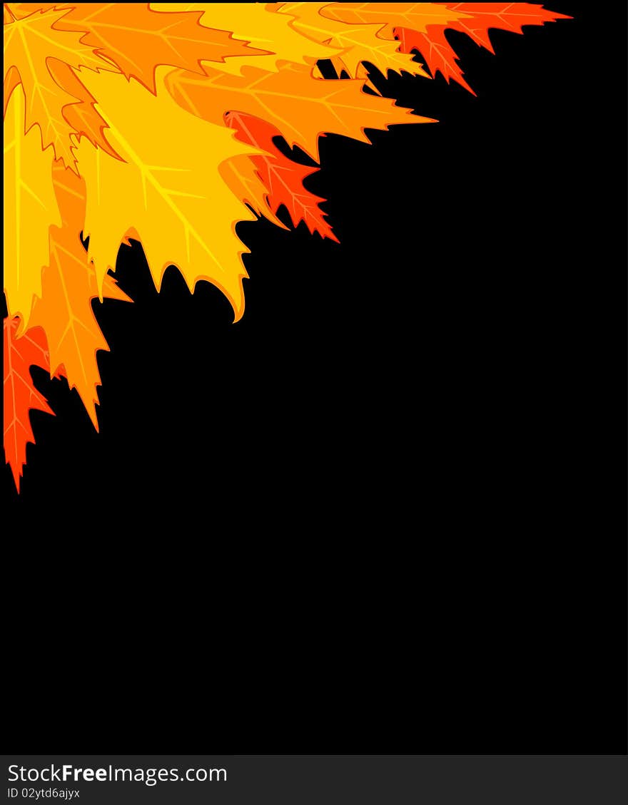 Background with autumnal leaves.