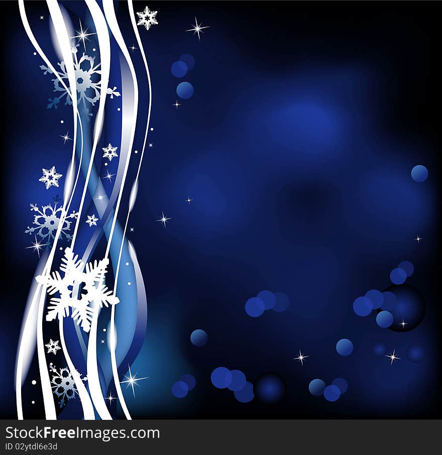 Christmas blue background