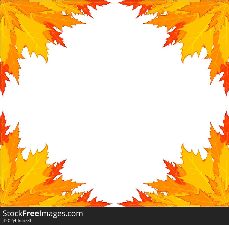 Background with autumnal leaves.