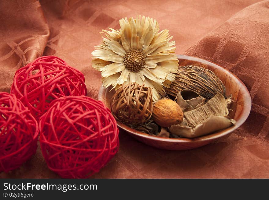 Dry flower with potpourri