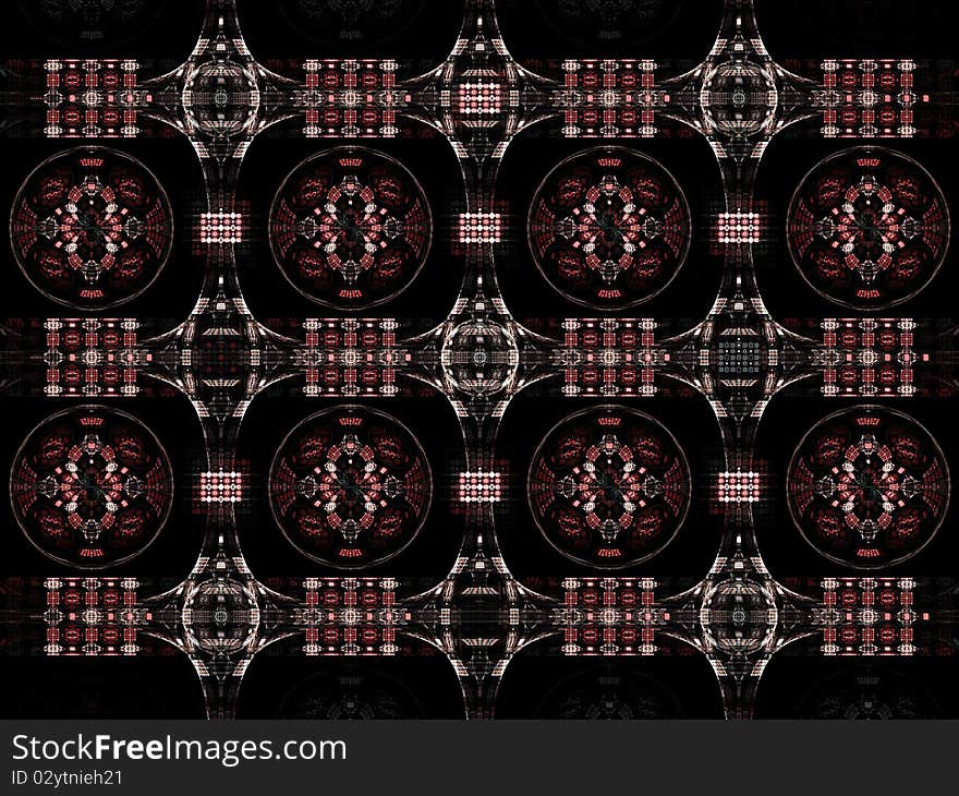 Abstract fractal tile, background or illustration. Abstract fractal tile, background or illustration