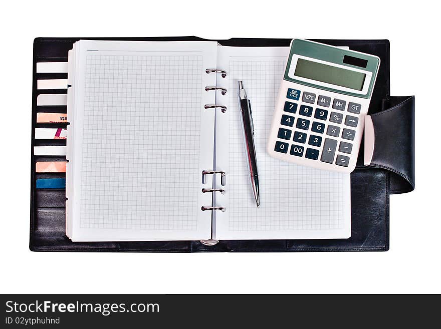 Organizer isolated on white background