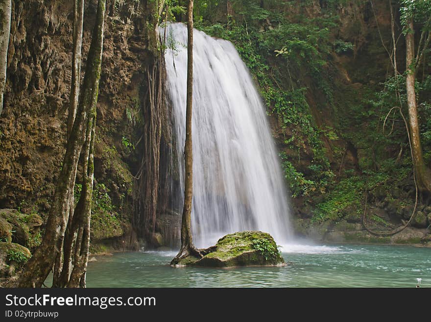 Erawan waterfall,kanchanaburi in Thailand