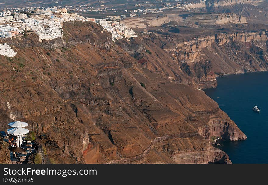 Santorini island landscape