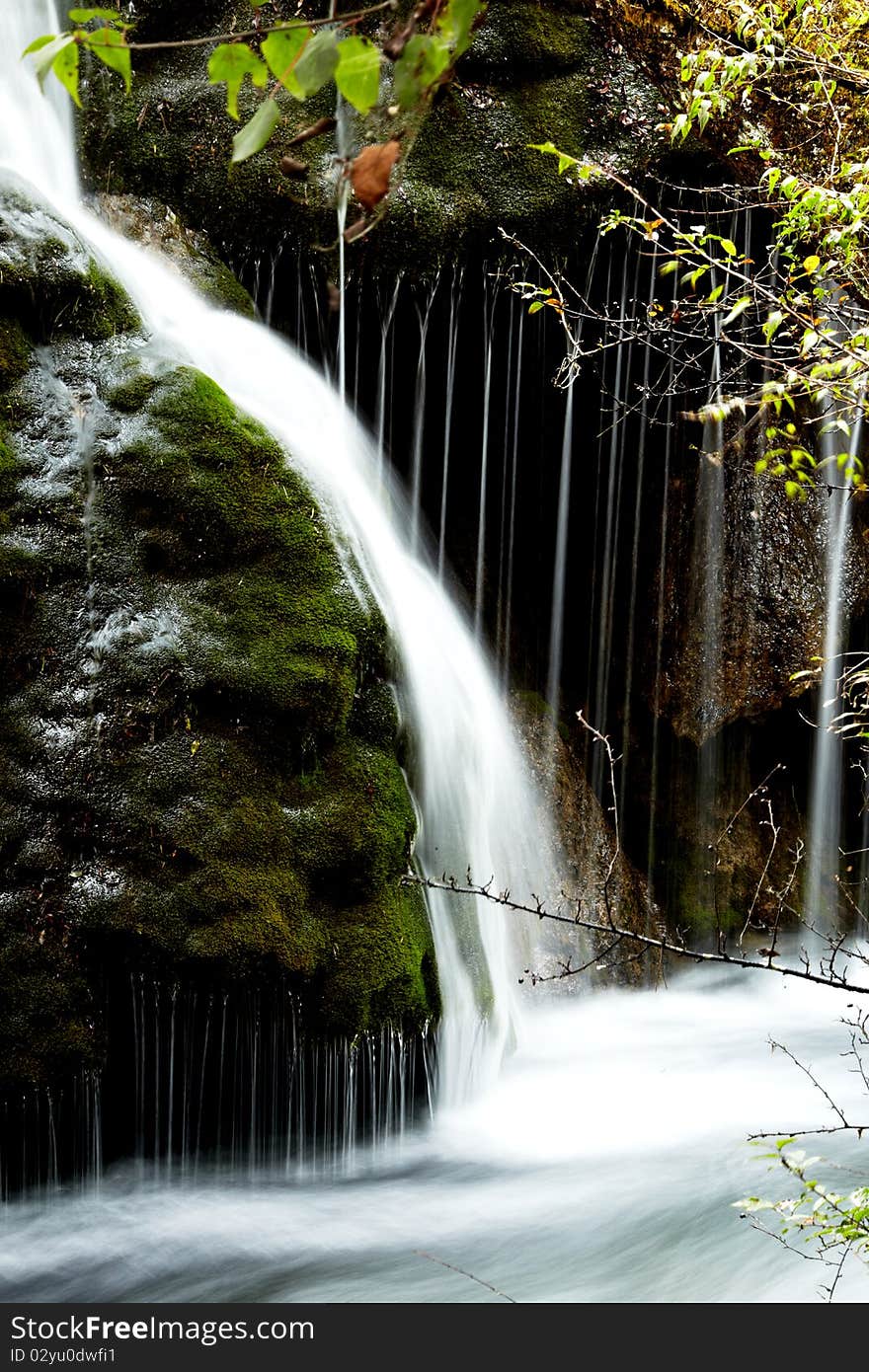 Waterfall in jiuzhaigou scenic area