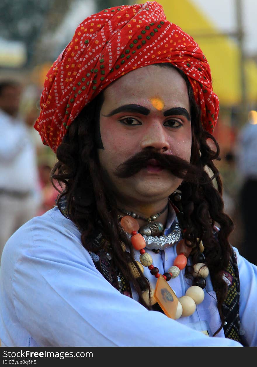 Traditional indian rajasthani smiling man. Traditional indian rajasthani smiling man.