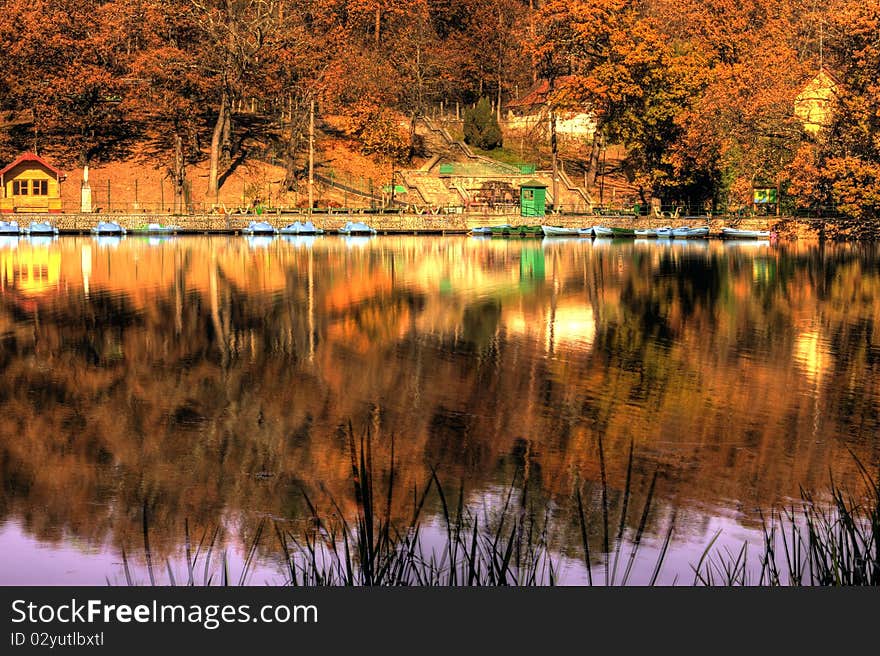 Autumn Dumbrava Sibiului Lake