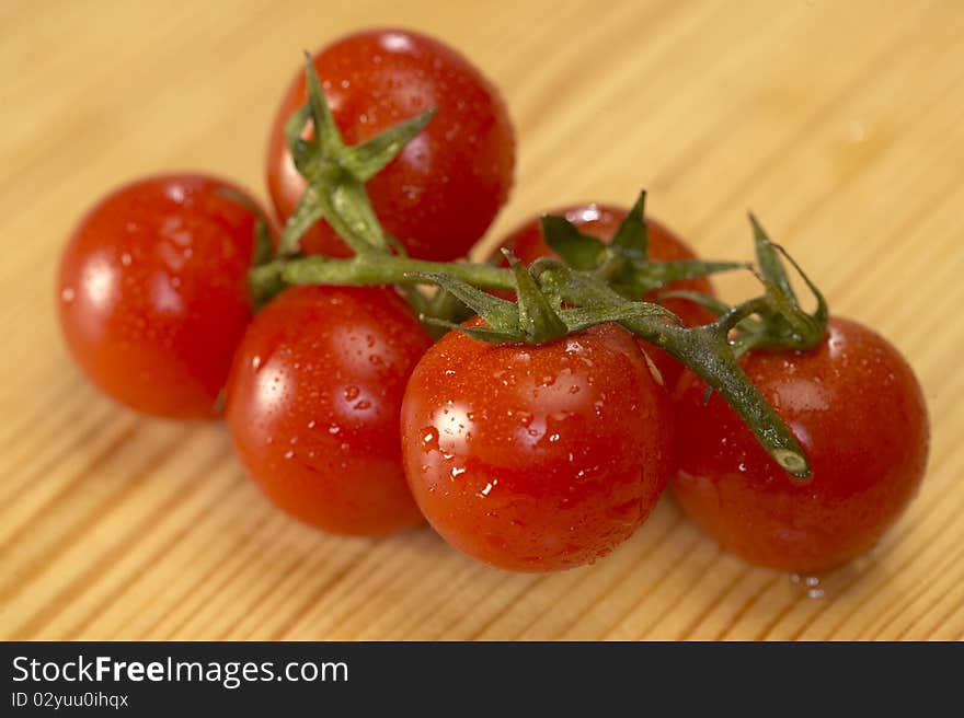 Tomato on wood