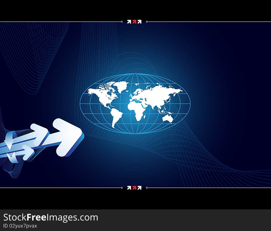 Abstract background with world map and place for your text. Abstract background with world map and place for your text