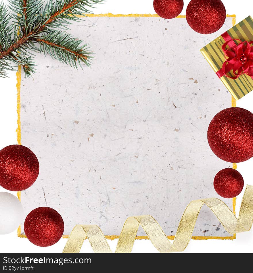 Christmas decoration on a white background