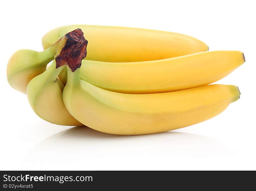 Bunch of ripe banana fruits isolated