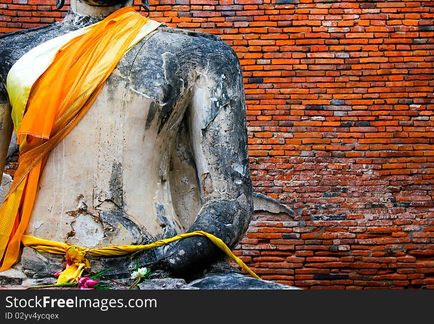 Buddhism old historic temple and sculpture. Buddhism old historic temple and sculpture