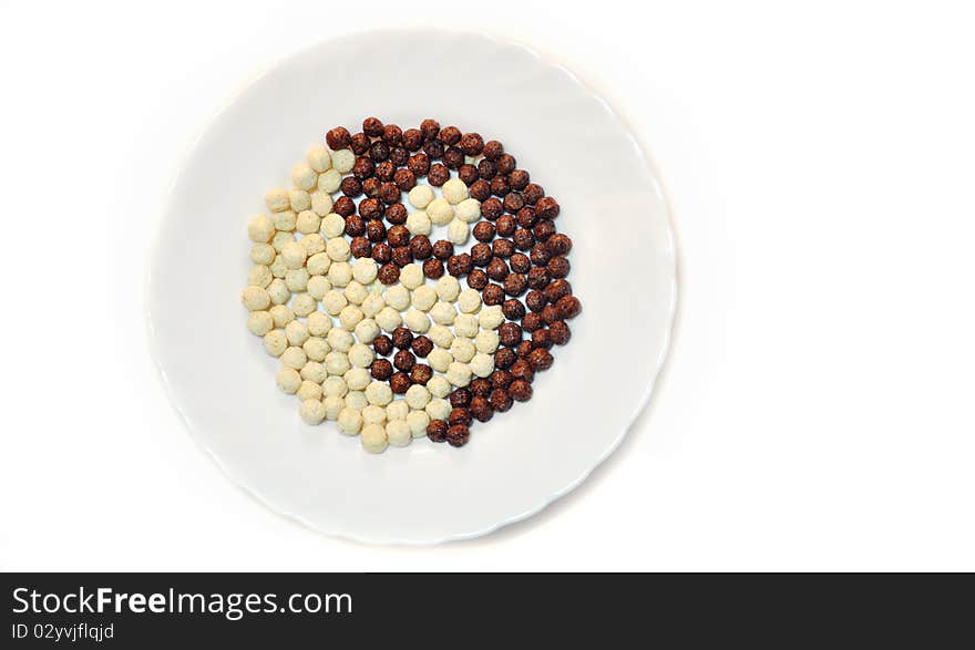 Chocolate balls in dish