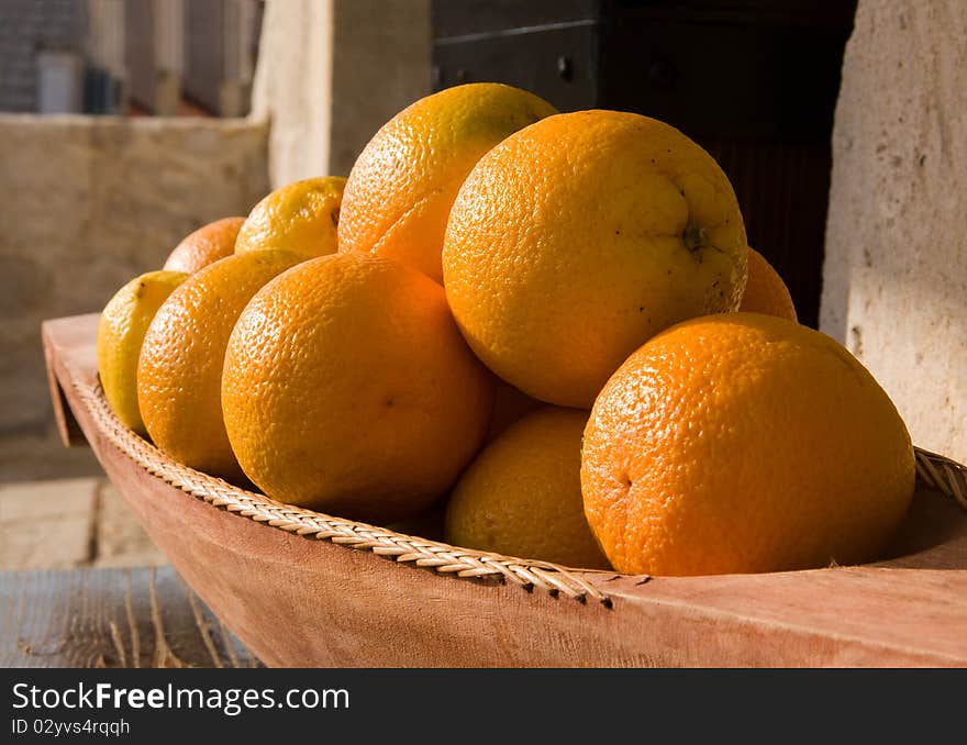 Fresh oranges at a juice bar in the Old Town of Dubrovnik in Croatia. Fresh oranges at a juice bar in the Old Town of Dubrovnik in Croatia