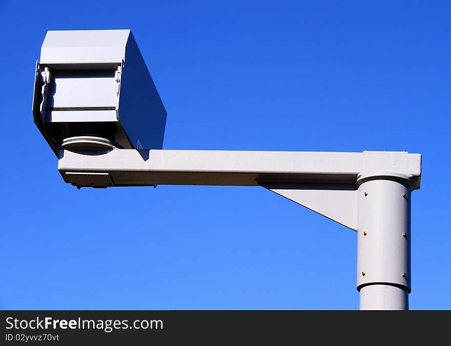 Image of a security camera on a train platform