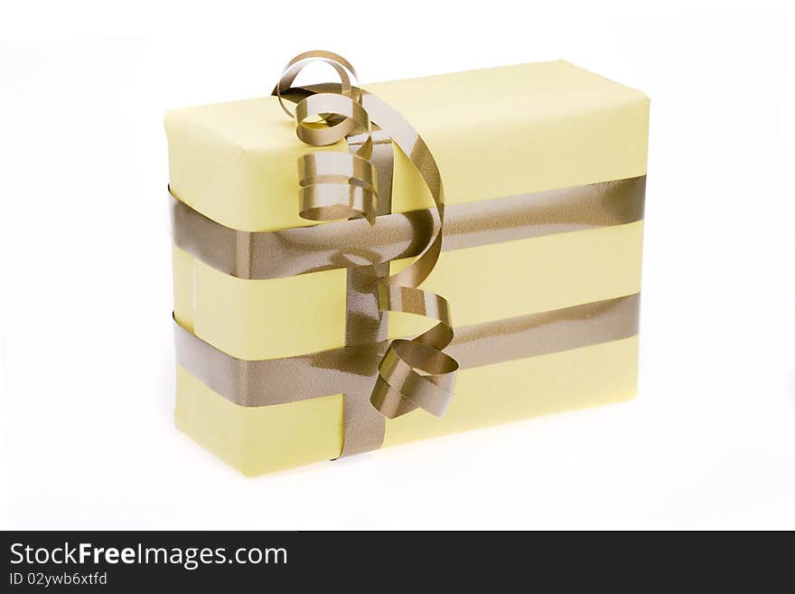 Present box isolated in white background