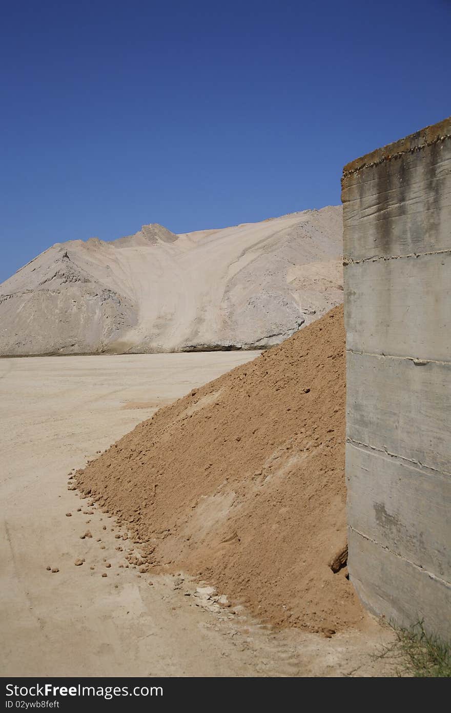 Sandpit with machines and a blu sky. Sandpit with machines and a blu sky