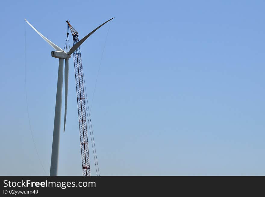 Wind Turbines in construction phase