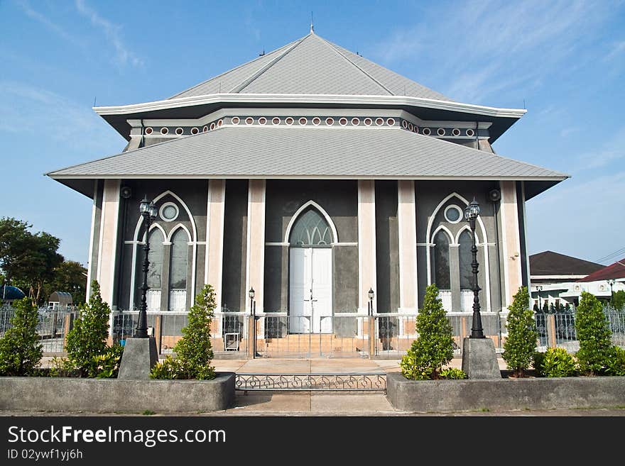 Church at Chantaburi, Thailand.In the morning