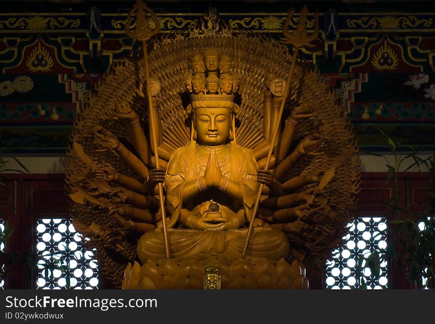 Goddess of mercy in Kammalawat Dragon temple,Thailand. Goddess of mercy in Kammalawat Dragon temple,Thailand