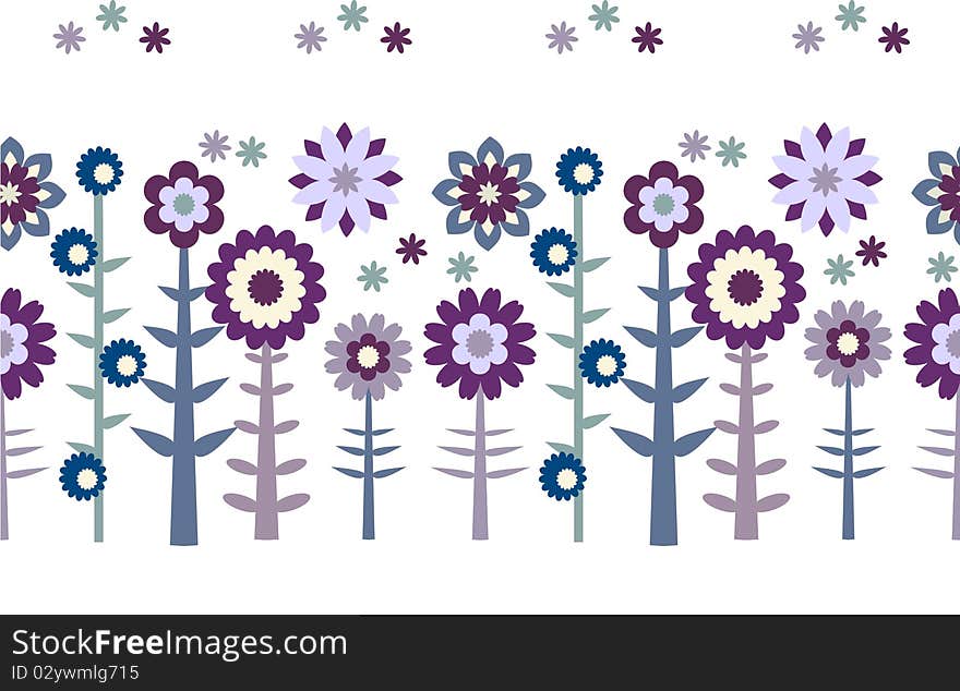 Vector illustration with  flowers.Samless  patten. Vector illustration with  flowers.Samless  patten