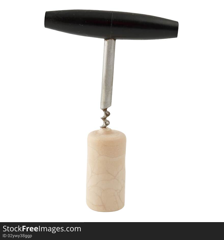 Corkscrew with a cork