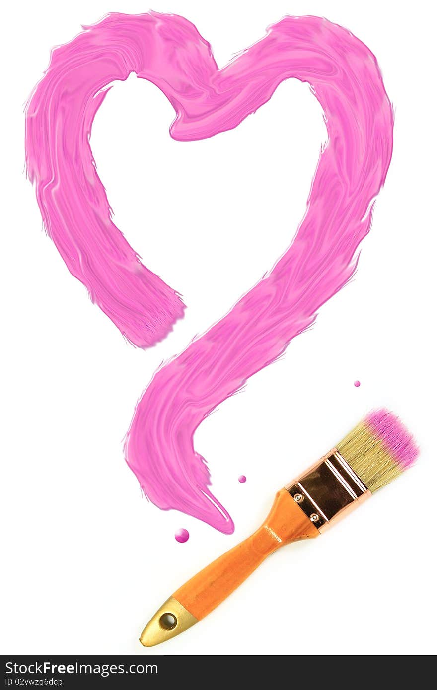 Love painting by your brush and pink color.