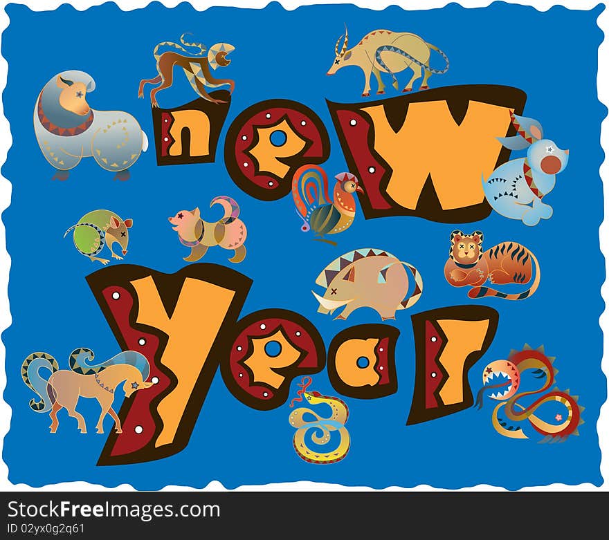 Zodiac Icons Of New Year