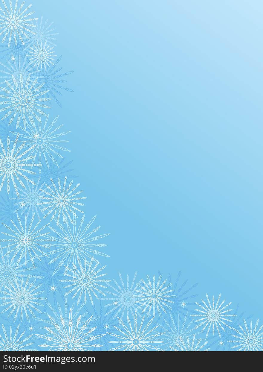 Christmas background with snowflakes