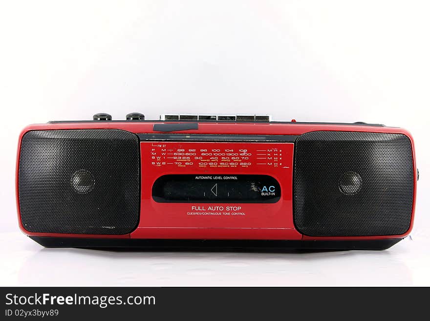 Red Cassette player