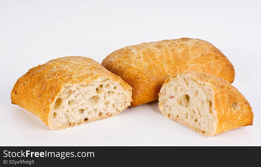 Bread isolated on white background