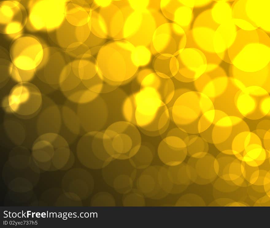 Abstract Yellow Color Square Bokeh Background