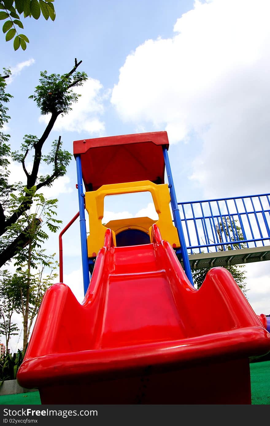 Small children playground on the park