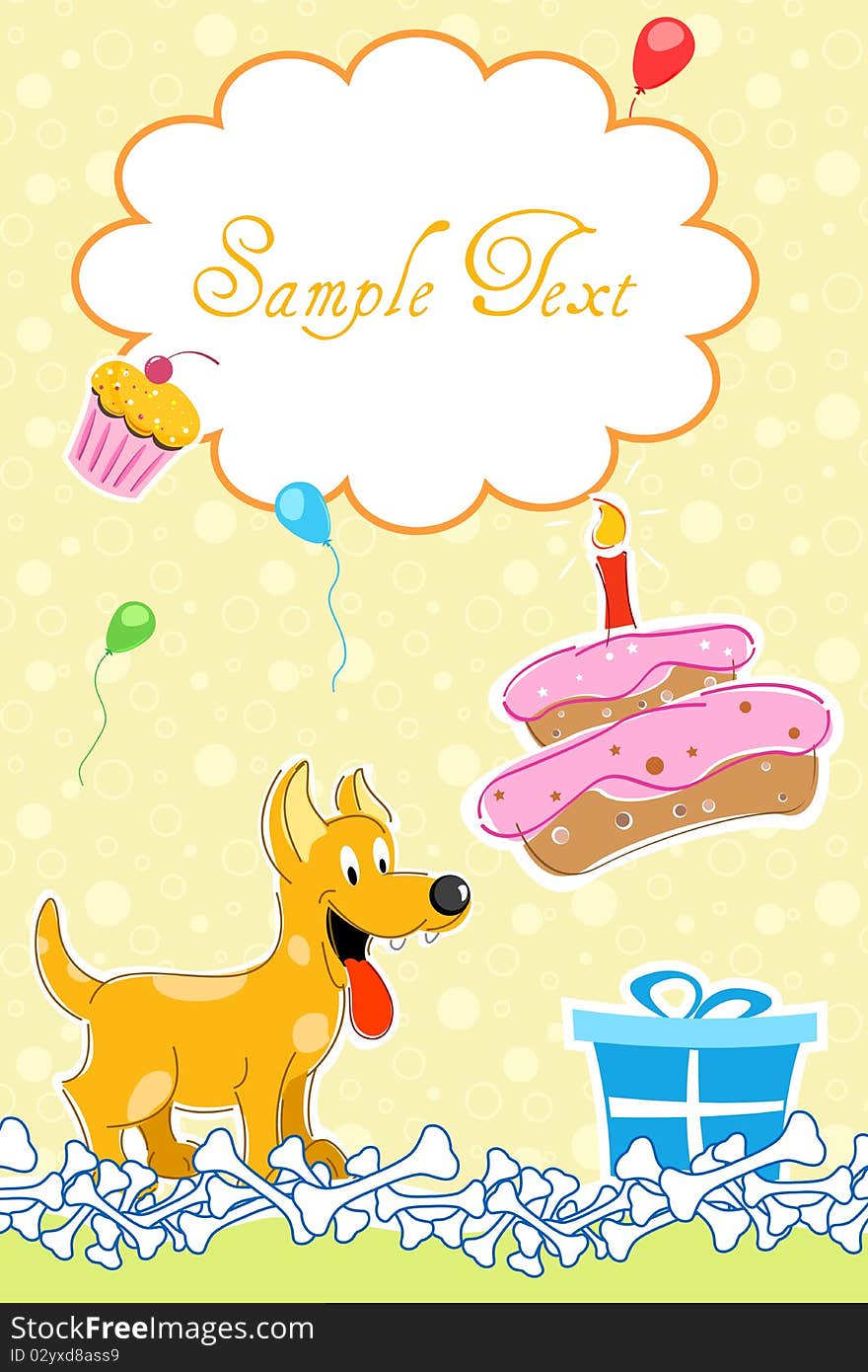 Puppy In Birthday Card