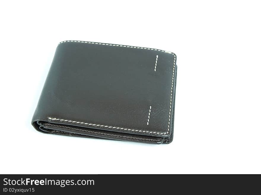 A Black wallet isolated on white background