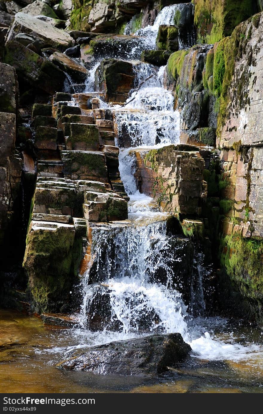 Beautiful waterfall in the rock