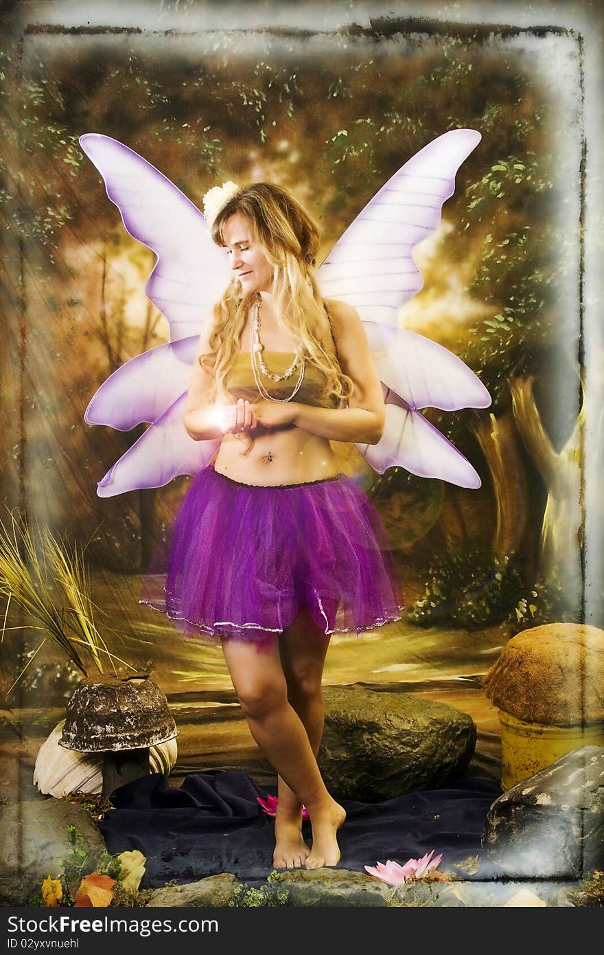 Fantasy Portrait With Wings