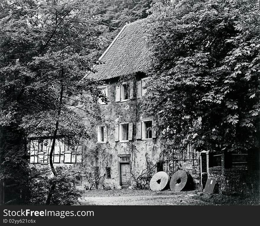 Picturesque old mill in Neandertal near Dusseldorf