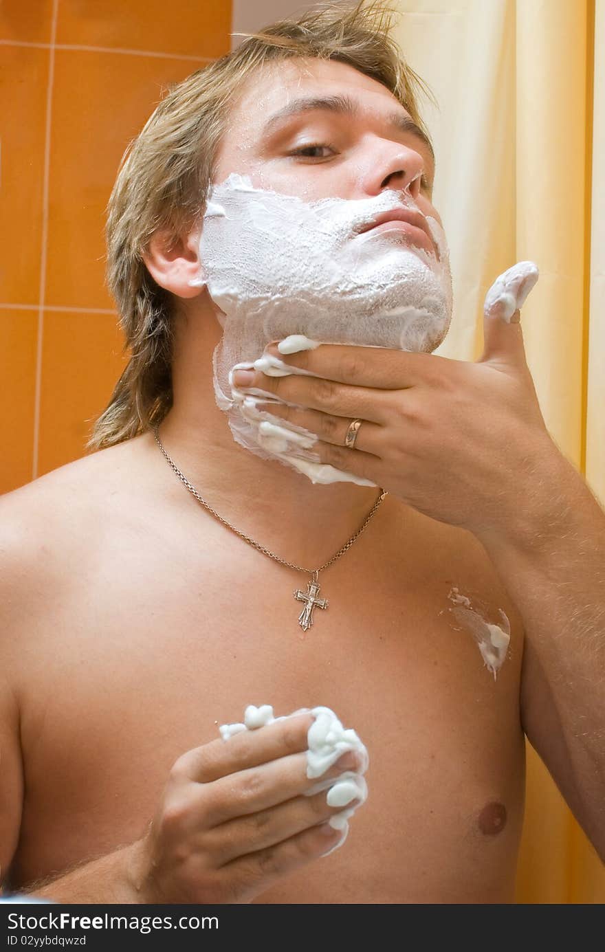 Man shaving