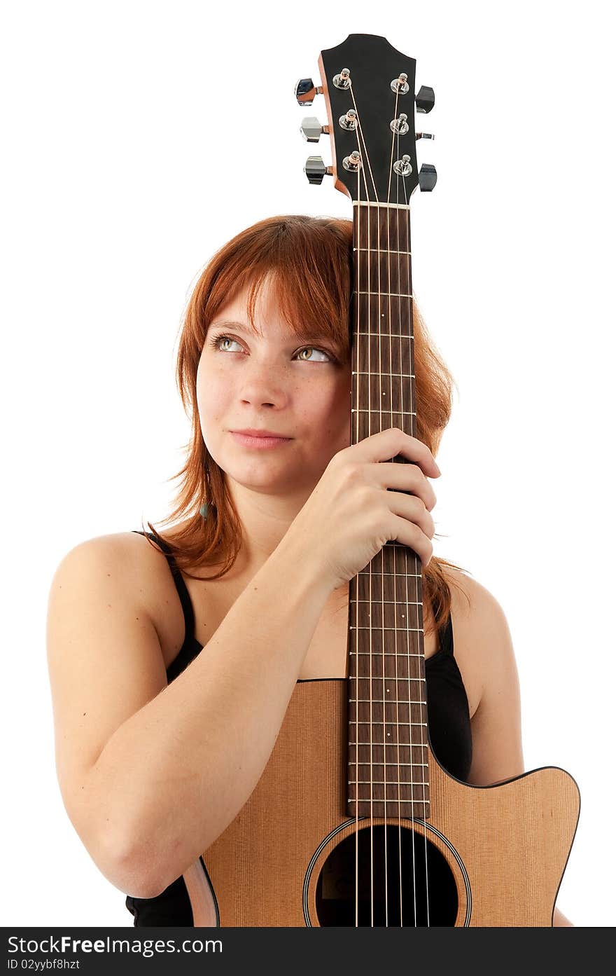 Young Girl playing guitar