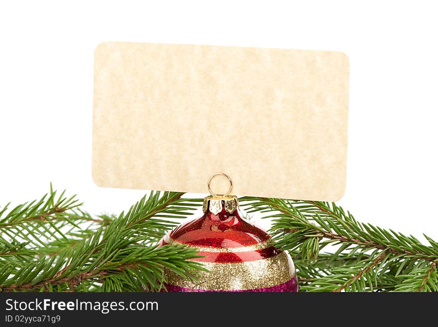 Christmas Ball with blank card