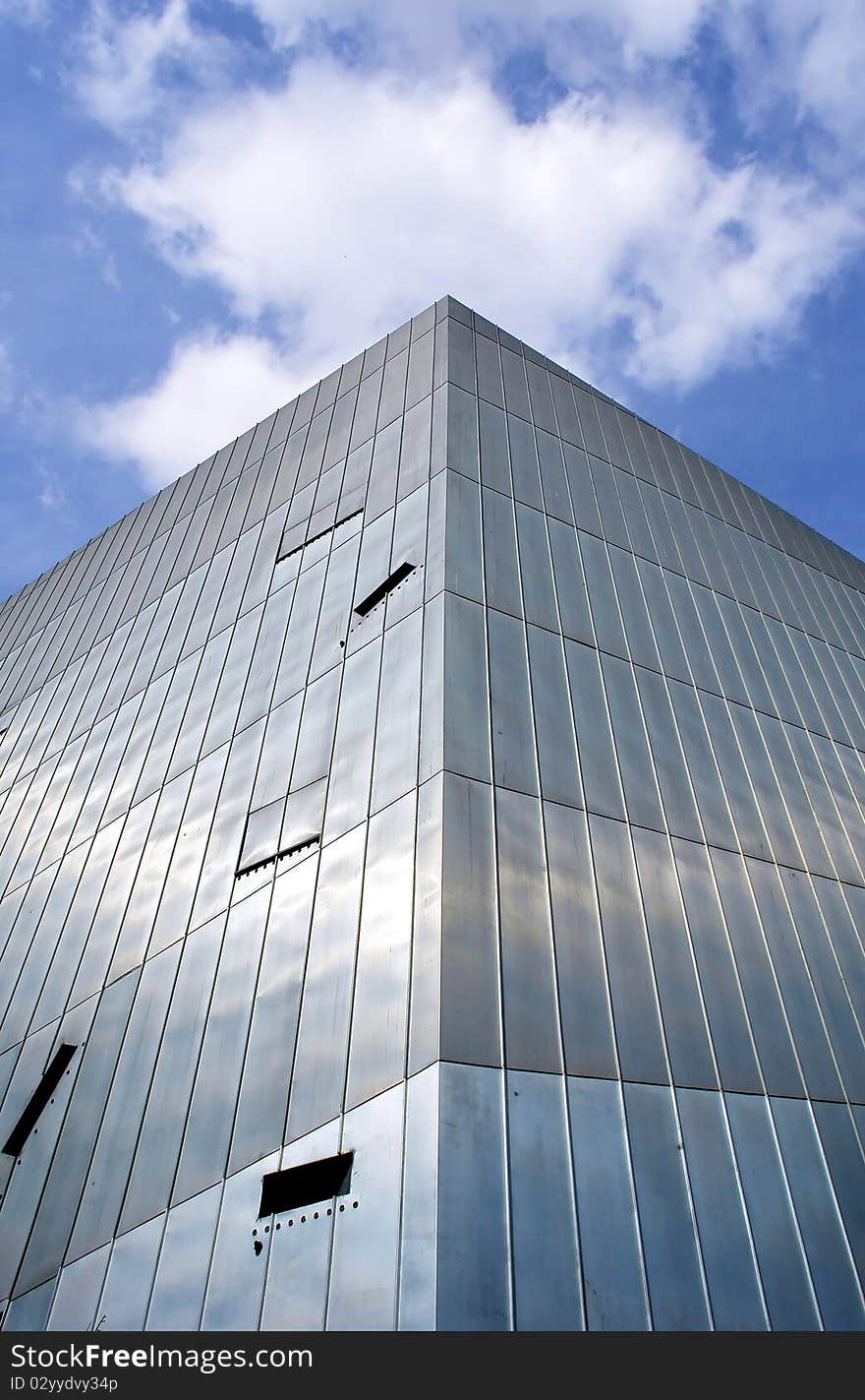 Façade of the Jewish museum in Berlin (Germany), project of the architect Daniel Libeskind. Façade of the Jewish museum in Berlin (Germany), project of the architect Daniel Libeskind