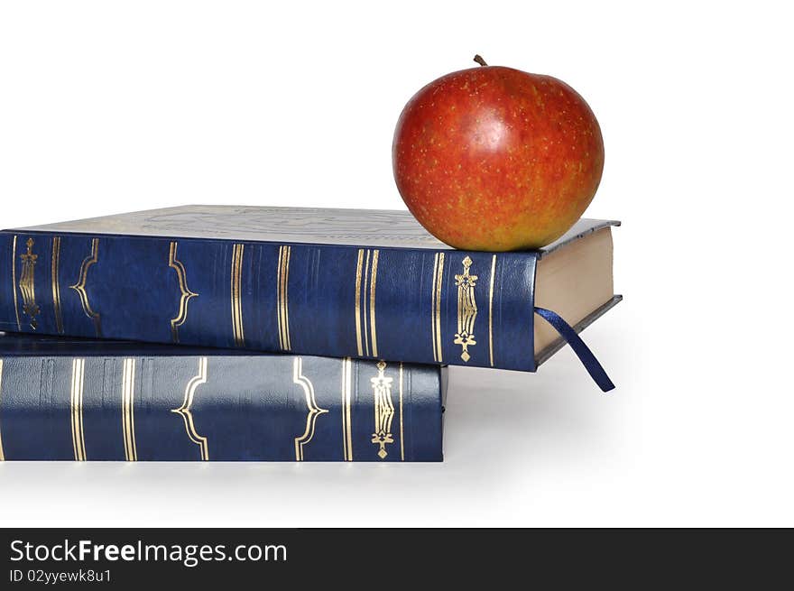 Book and apple