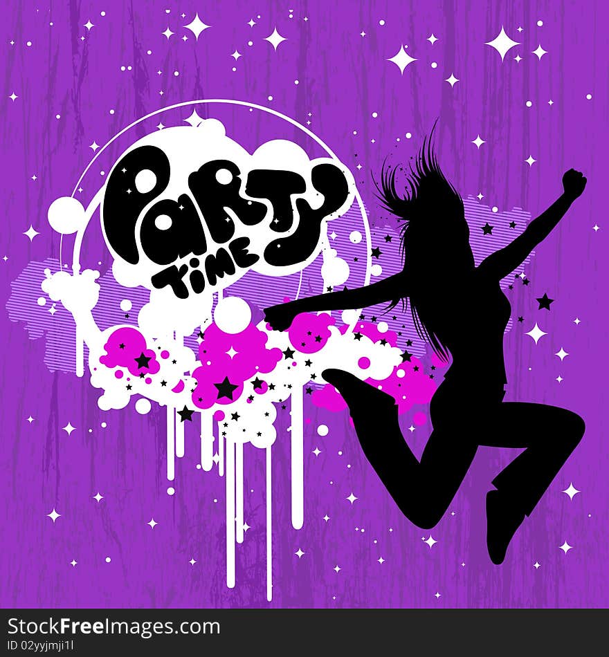 Party design and grunge background vector