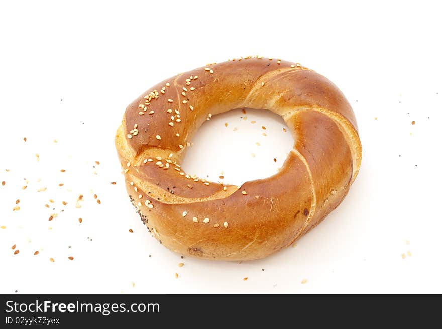 White bread in form of ring