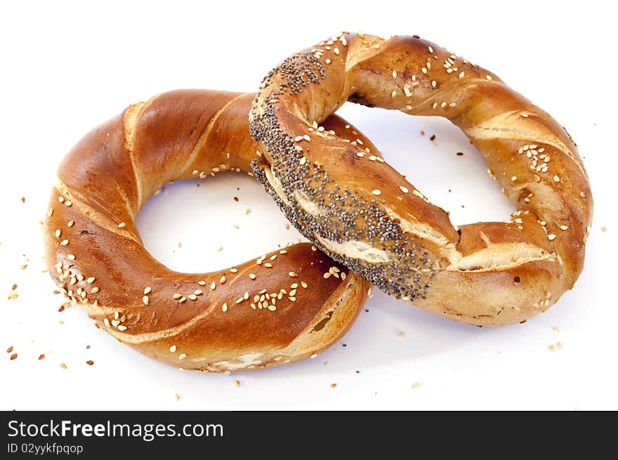 Two breads in form of ring