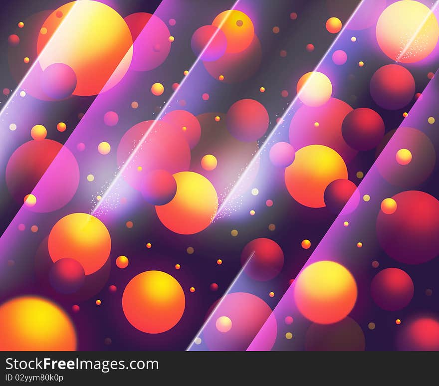 Abstract background with colorful balls